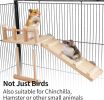Bird Perches Platform Swing with Climbing Ladder Parakeet Cage