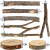 Natural Wood Bird Perches Parrot Perch Stand