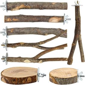 Natural Wood Bird Perches Parrot Perch Stand