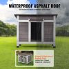 Outdoor Cat House Weatherproof, Feral Cat Shelter for Multiple Cats, Outdoor Wooden Cat Rabbit House with a Window, Open Roof and PVC Door Flaps