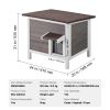 Outdoor Cat House Weatherproof, Feral Cat Shelter for Multiple Cats, Outdoor Wooden Cat Rabbit House with All-Round Foam Insulated, Open Roof