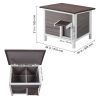 Outdoor Cat House Weatherproof, Feral Cat Shelter for Multiple Cats, Outdoor Wooden Cat Rabbit House with All-Round Foam Insulated, Open Roof